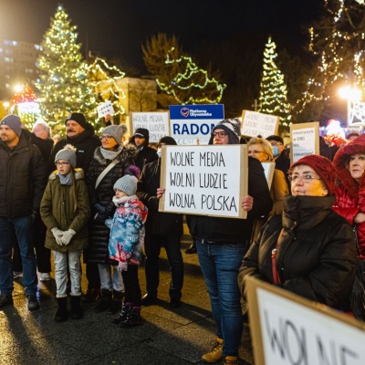 Protest w Radomiu w obronie LEX TVN